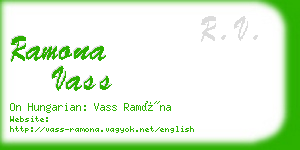 ramona vass business card